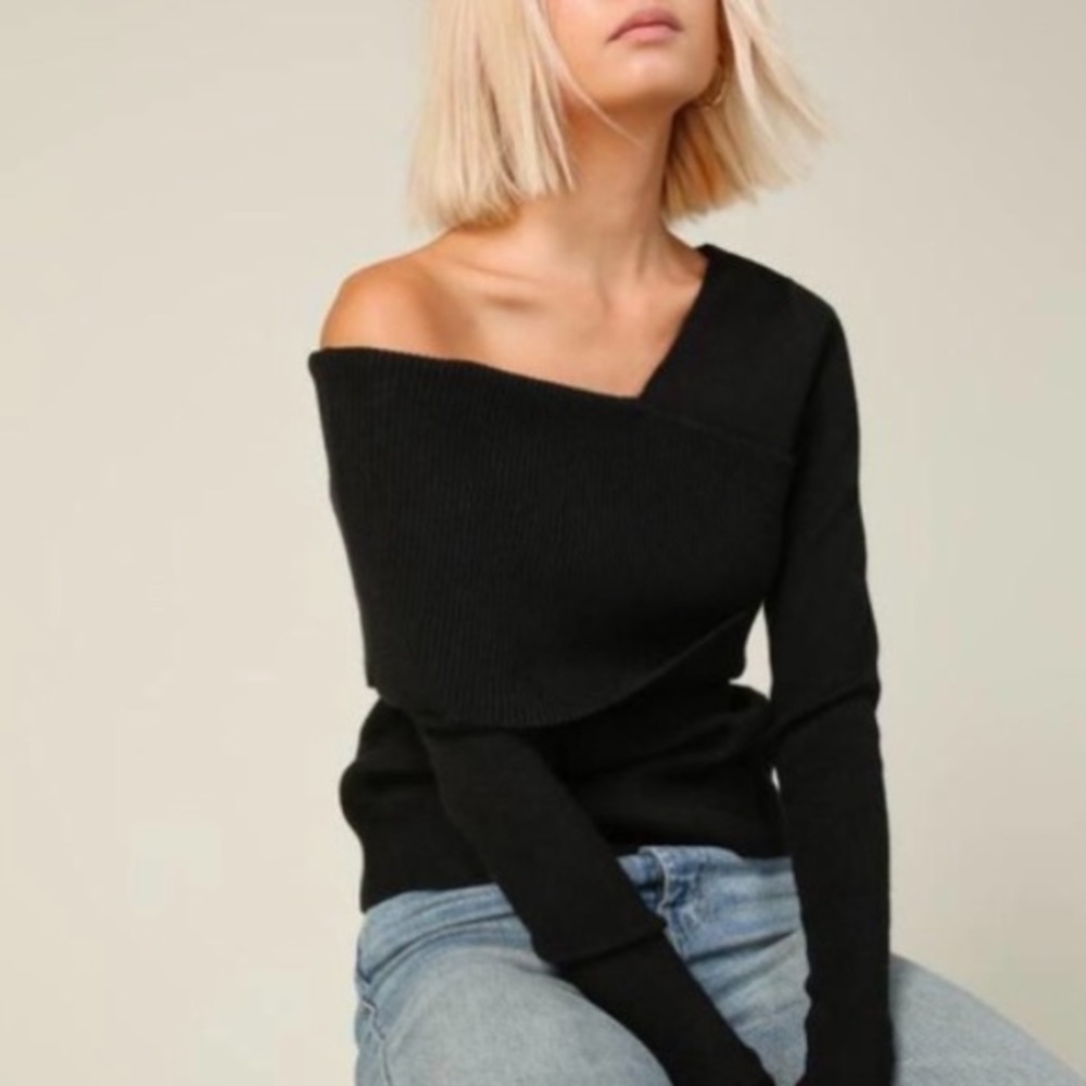Line & Dot Black Sylvie Sweater Size S